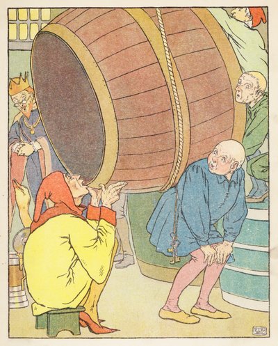 Złota gęś (kolorowa litografia) autorstwa Leonard Leslie Brooke