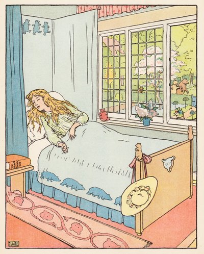 Trzy niedźwiadki (kolorowa litografia) autorstwa Leonard Leslie Brooke