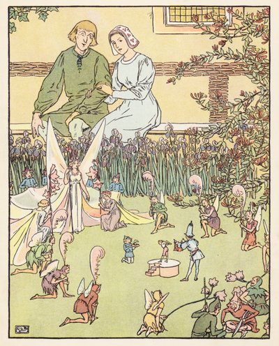 Tom Thumb (kolorowa litografia) autorstwa Leonard Leslie Brooke