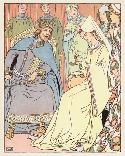 Tom Thumb (kolorowa litografia) autorstwa Leonard Leslie Brooke