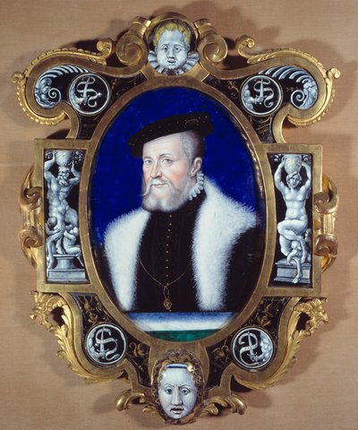 Portret Anny de Montmorency Connetable (1493-1567). Obraz Leonarda Limosina (1505-1577) autorstwa Leonard Limosin