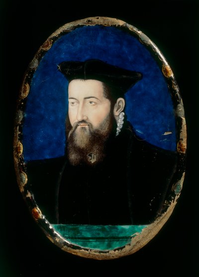 Portret prałata, dzieło w majolice Leonarda Limosina zachowane w Museo Nazionale del Bargello we Florencji autorstwa Leonard Limosin
