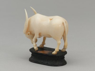 Czarny biskup, figura szachowa, Indie, 1820 ok autorstwa Leonard Limousin