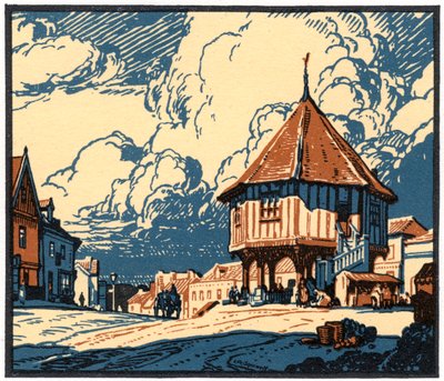 Market Cross, Wymondham, Norfolk, początek XX wieku. autorstwa Leonard Russell Squirrell