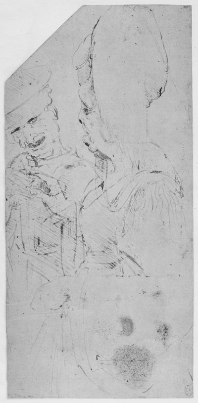 Groteskowe zaręczyny, ok. 1480 1945 autorstwa Leonardo da Vinci