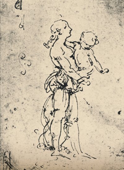 Kobieta niosąca dziecko, ok. 1481 r. 1945 autorstwa Leonardo da Vinci