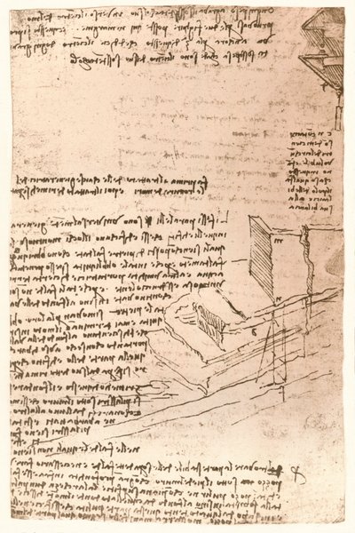 Rysunek architektoniczny, c1472-c1519 1883 autorstwa Leonardo da Vinci