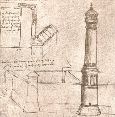 Architektura dla zamków, c1472-c1519 1883 autorstwa Leonardo da Vinci
