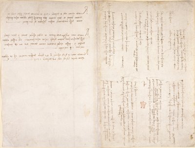 Arundel 263, ff.229v, f.226 Notatki Leonarda da Vinci z „Codex Arundel” (pióro i atrament na papierze) autorstwa Leonardo da Vinci
