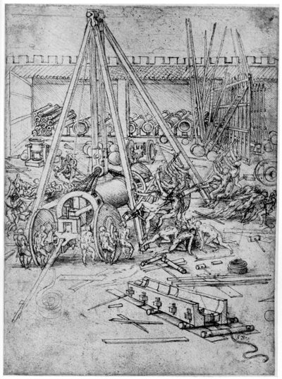 Odlewnia armat, 1487 1954. autorstwa Leonardo da Vinci