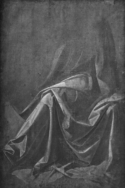 Odlew draperii do postaci siedzącej, c1475 1945 autorstwa Leonardo da Vinci