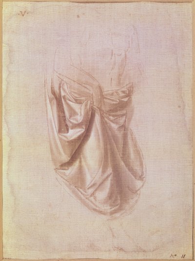 Studium draperii (gwasz na płótnie) autorstwa Leonardo da Vinci