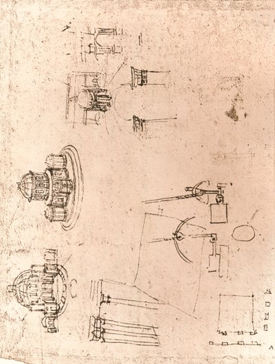 Rysunek architektury kościelnej, c1472-c1519 1883 autorstwa Leonardo da Vinci