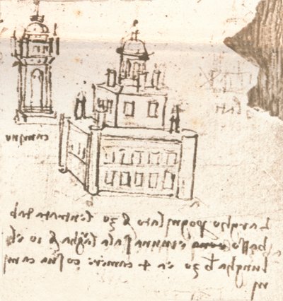 Rysunki projektów zamków i willi, c1472-c1519 1883 autorstwa Leonardo da Vinci