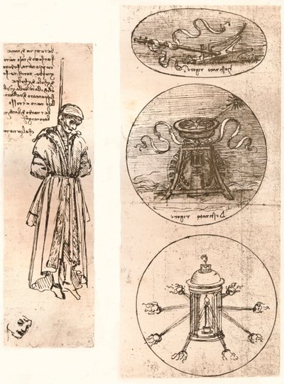 Rysunki Bernardo di Bandino Baroncelli powieszone i emblematy, c1472-c1519 1883. autorstwa Leonardo da Vinci