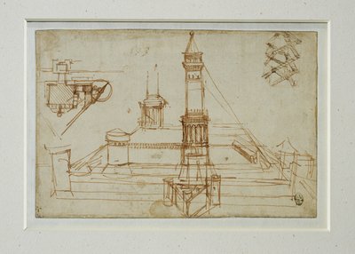Studium architektoniczne ... autorstwa Leonardo da Vinci