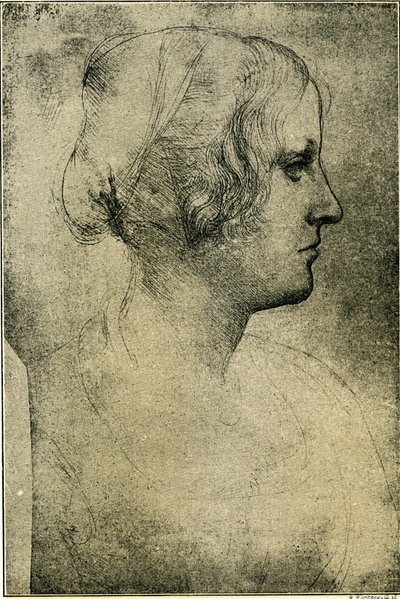 Głowa o profilu żeńskim autorstwa Leonardo da Vinci