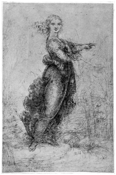 Pływająca figura kobieca, koniec XV lub początek XVI wieku 1954. autorstwa Leonardo da Vinci