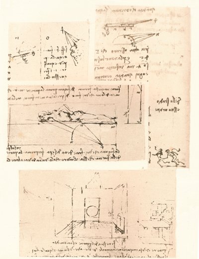 Cztery rysunki ilustrujące praktykę malarską, c1472-c1519 1883 autorstwa Leonardo da Vinci