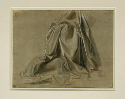 Studium ubioru dla postaci klęczącej w zagubionym profilu autorstwa Leonardo da Vinci