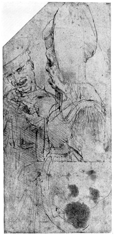 Para groteskowa, koniec XV lub początek XVI w. 1954. autorstwa Leonardo da Vinci