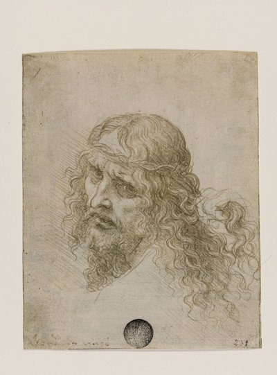 Głowa Chrystusa ukoronowana cierniami, ok. 1930 r. 1500. autorstwa Leonardo da Vinci