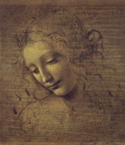 Głowa kobiety La Scapigliata, 1500s autorstwa Leonardo da Vinci