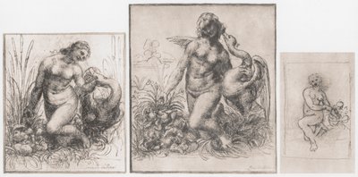 Leda i łabędź, c1504-1506 autorstwa Leonardo da Vinci