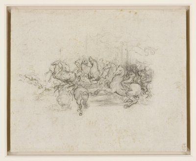 Leonardo da Vinci - RCIN 912339, Kawalkada ok. 1503-4 r. autorstwa Leonardo da Vinci