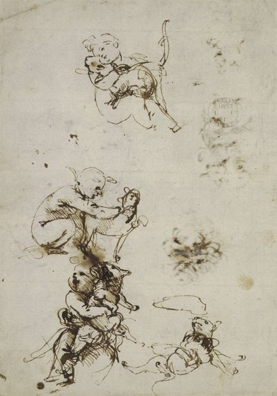 Leonardo da Vinci, obiekt 1857.0110.1 - recto (British Museum) autorstwa Leonardo da Vinci