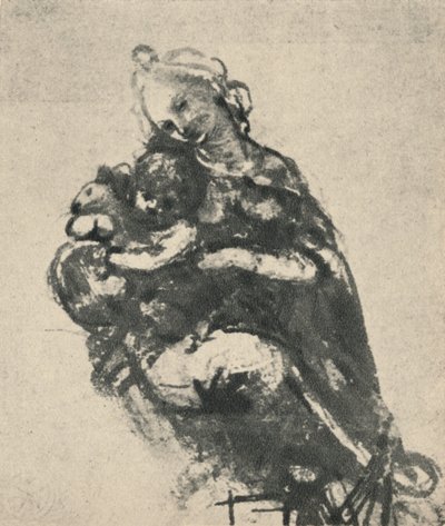 Madonna z Dzieciątkiem z Kotem, c1475 1945 autorstwa Leonardo da Vinci