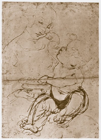 Madonna z Talerzem Owocowym, 1480-82 autorstwa Leonardo da Vinci
