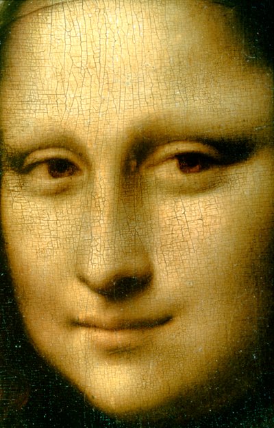 Detal portretu Mony Lisy, 1503-1506 autorstwa Leonardo da Vinci