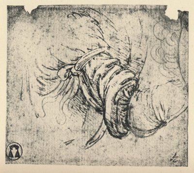 Studium rękawa do Zwiastowania, 1470-1473 1945 autorstwa Leonardo da Vinci