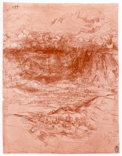 Burza w Alpach, ok. 1503-1505 autorstwa Leonardo da Vinci