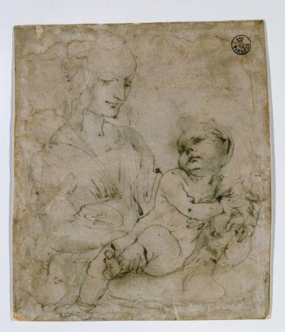 Studium Madonny z kotem autorstwa Leonardo da Vinci