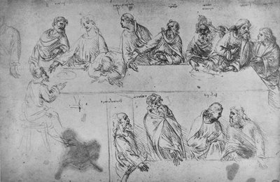 Studia do Ostatniej Wieczerzy, ok. 1480 1945 autorstwa Leonardo da Vinci