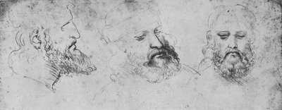 Studia naczelnika Cesare Borgii z trzech punktów widzenia, ok. 1480 1945 r autorstwa Leonardo da Vinci