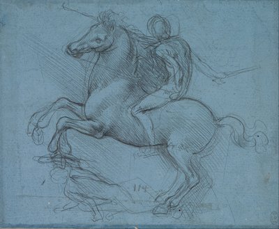 Studium pomnika jeździeckiego (recto) autorstwa Leonardo da Vinci