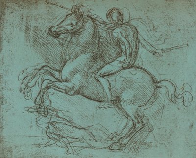 Studium do pomnika Sforzów, c1482-c1499 1883 autorstwa Leonardo da Vinci