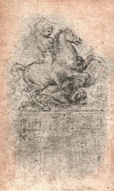 Studium do pomnika Sforzów, c1482-c1499 1883 autorstwa Leonardo da Vinci
