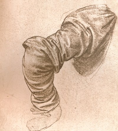 Studium ramienia św. Piotra w „Ostatniej wieczerzy”, c1494-c1499 1883. autorstwa Leonardo da Vinci