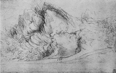 Badanie formacji skalnych, ok. 1480 1945 r autorstwa Leonardo da Vinci