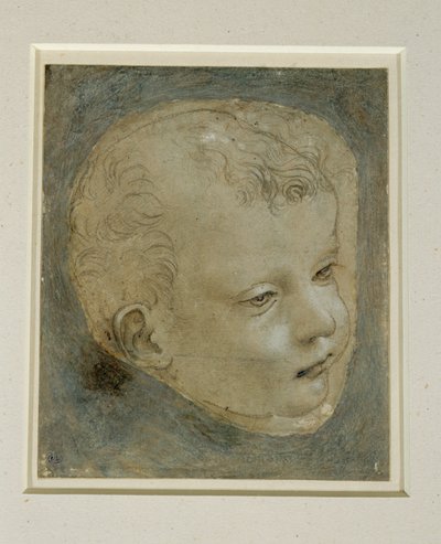 Głowa dziecka trzy czwarte w prawo ... autorstwa Leonardo da Vinci