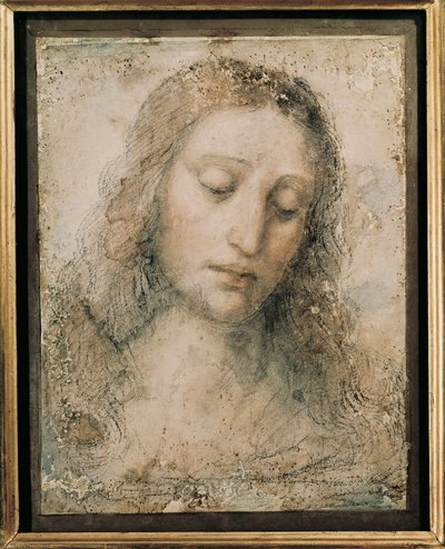 „Głowa Chrystusa Odkupiciela” Rysunek autorstwa ucznia Leonarda da Vinci autorstwa Leonardo da Vinci