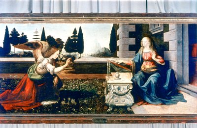 Zwiastowanie, 1472-1475 autorstwa Leonardo da Vinci