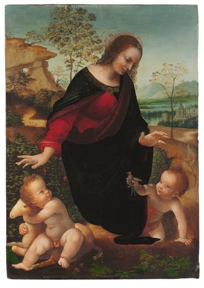 Madonna z Dzieciątkiem z Dzieciątkiem Św. Jan Chrzciciel autorstwa Leonardo da Vinci