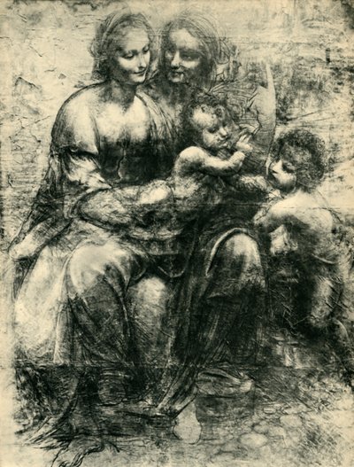 Dziewica z Dzieciątkiem ze św. Anną i św. Janem Chrzcicielem, 1499-1500, 1943. autorstwa Leonardo da Vinci