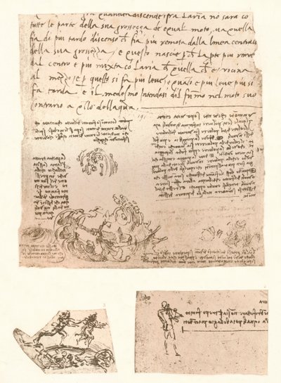 Trzy rysunki, c1472-c1519 1883 autorstwa Leonardo da Vinci