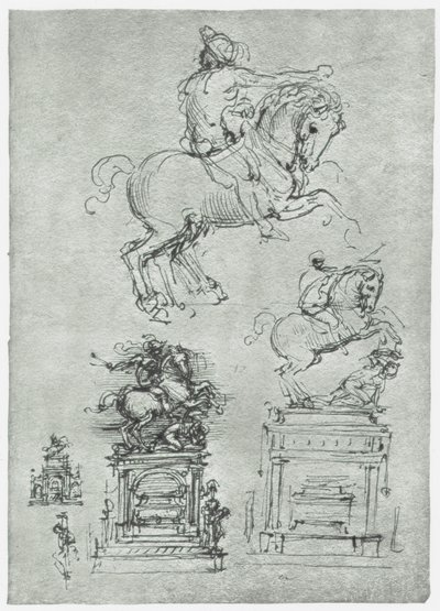 Pomnik Trivulzio, c1511 autorstwa Leonardo da Vinci